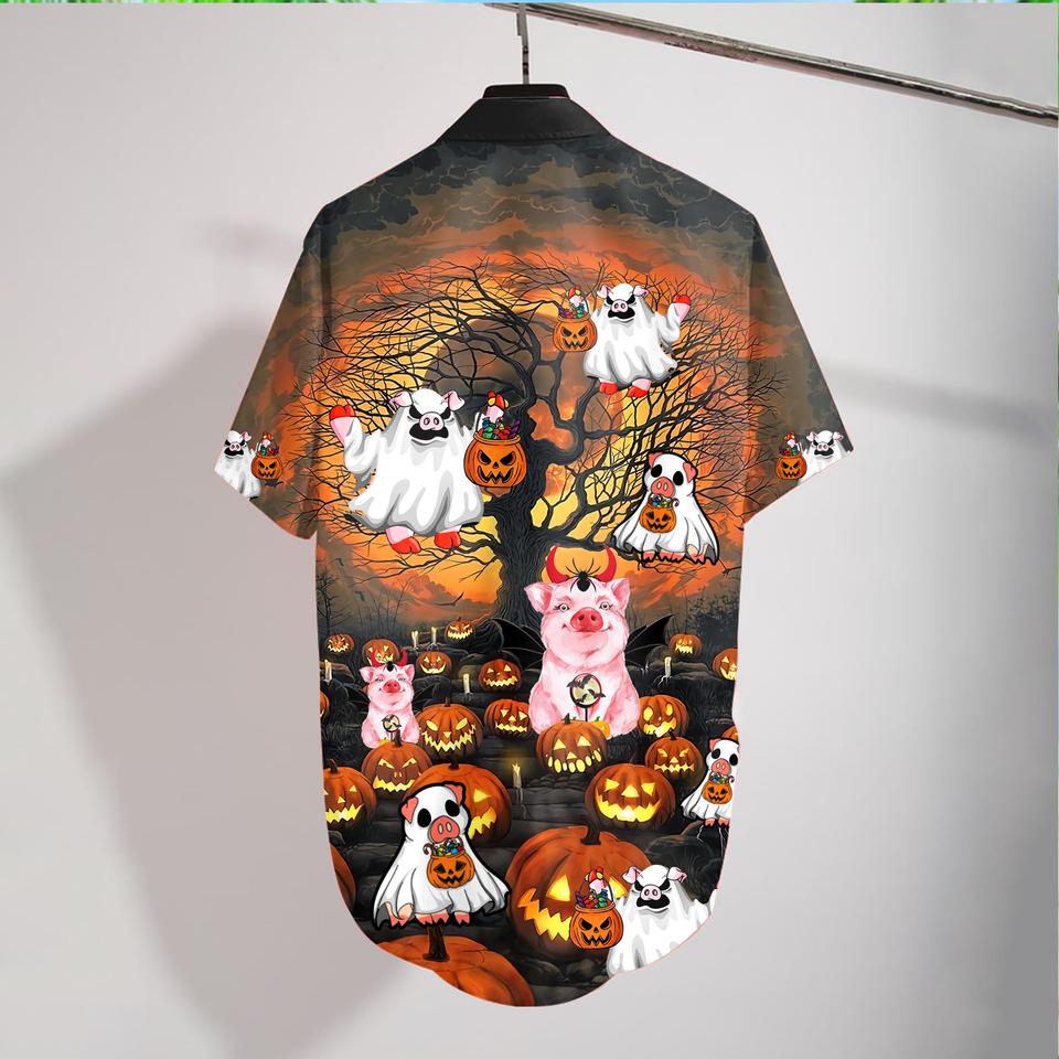 Pig halloween hawaiian shirt2