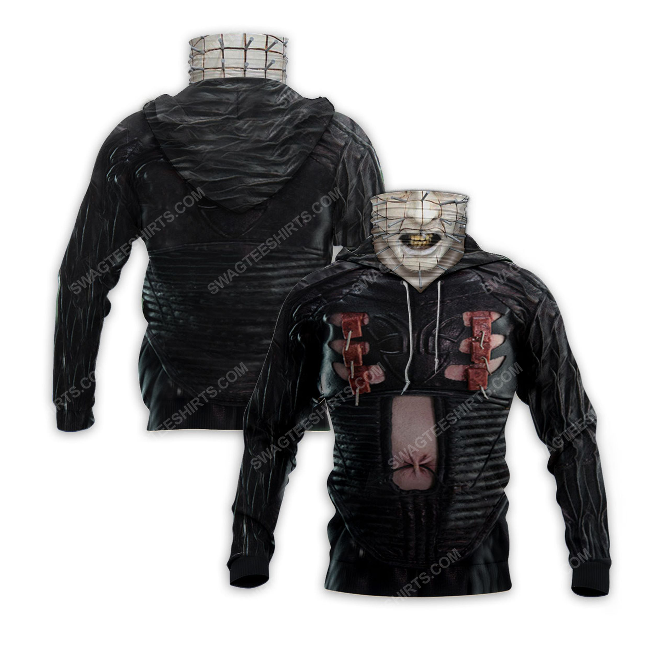 Pinhead the hell priest for halloween full print mask hoodie 1(1)