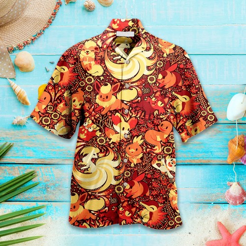 Poke Fire Pokemon Hawaiian Shirt – Teasearch3d 170821