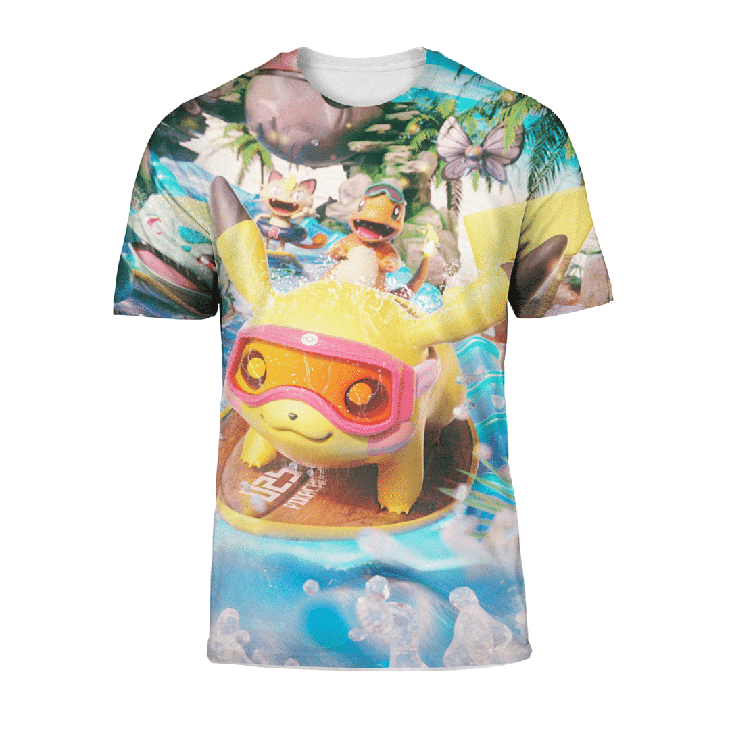 Pokemon Surfing 3D T Shirt3