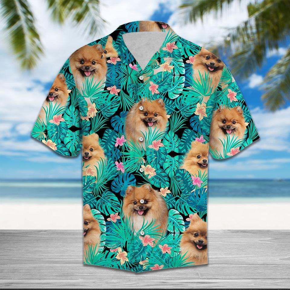 Pomeranian hawaiian shirt