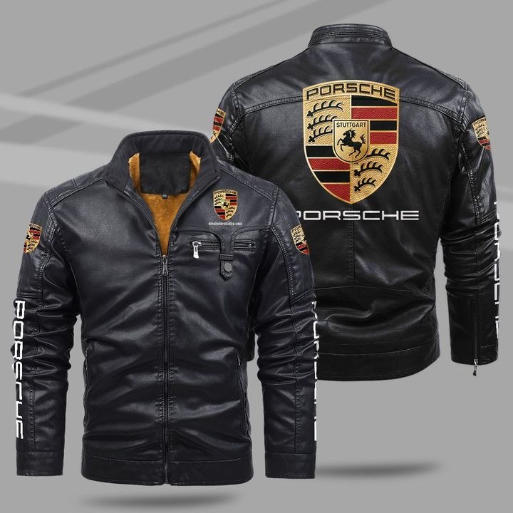 Porsche Fleece Leather Jacket