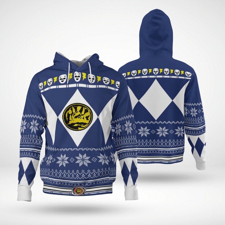 Power ranger blue 3d all over print hoodie – LIMITED EDITION