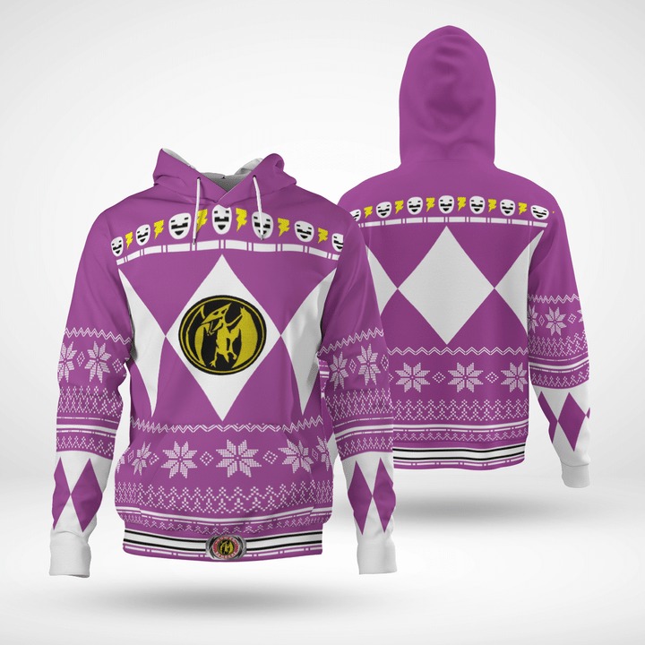 Power ranger pink 3d all over print hoodie – LIMITED EDITION