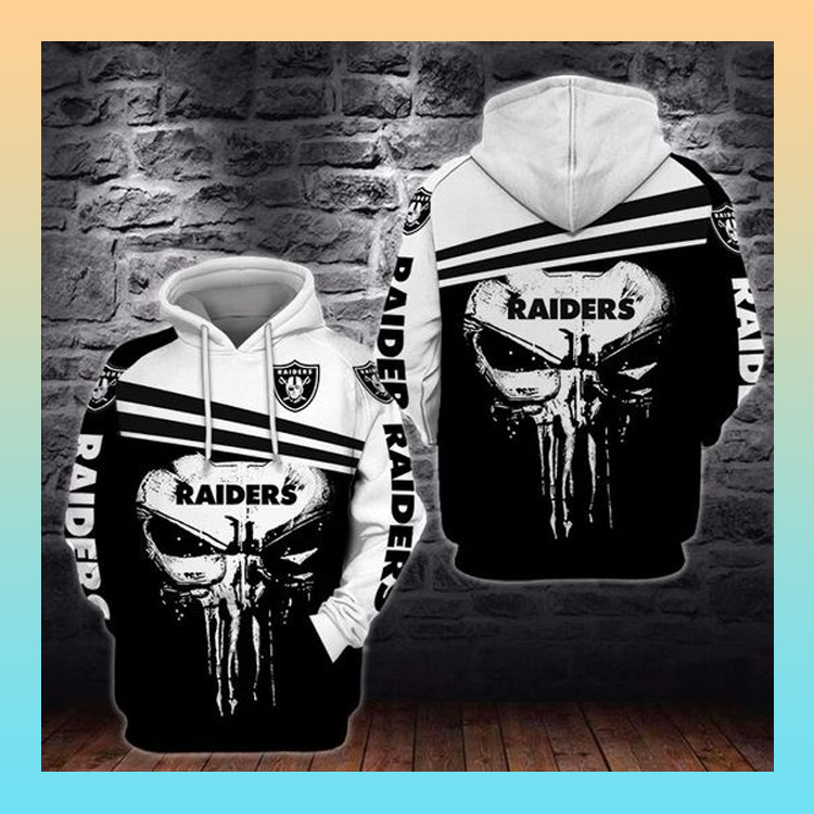 Punisher skull Oakland Raider 3d hoodie3