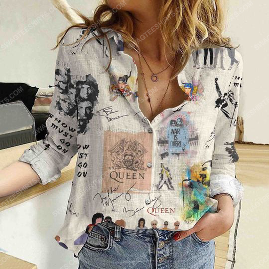 Queen rock band fully printed poly cotton casual shirt 2(1)