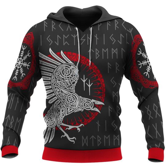 Raven rune viking 3d hoodie  – LIMITED EDITION