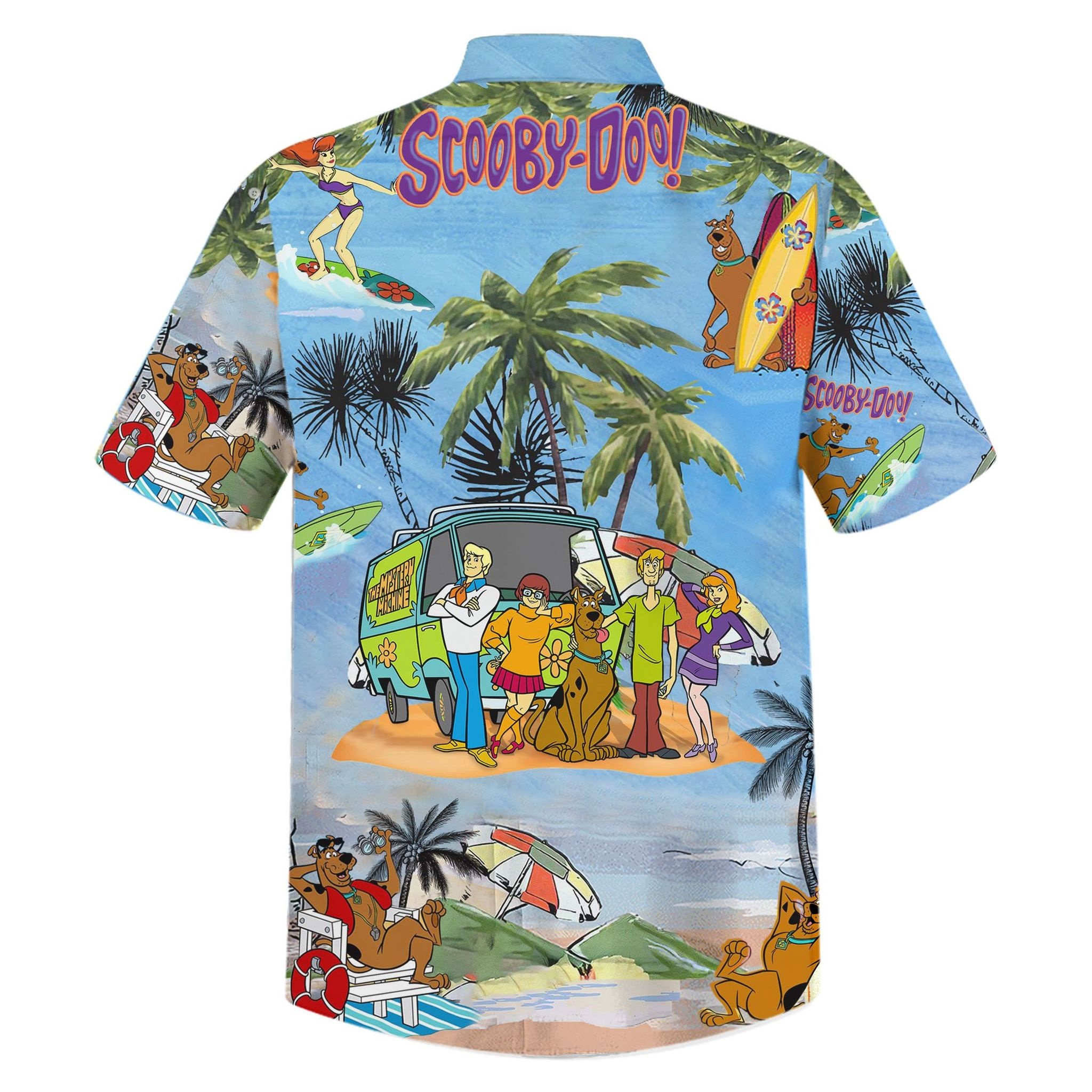 Scooby Doo Summer Beach Vacation Hawaiian Shirt - Picture 2