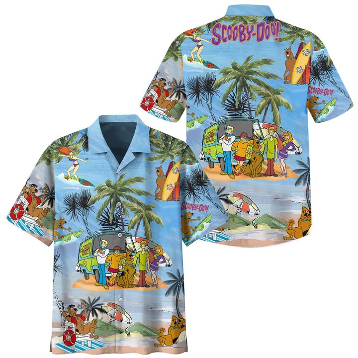 Scooby doo summer vacation hawaiian shirt -BBS