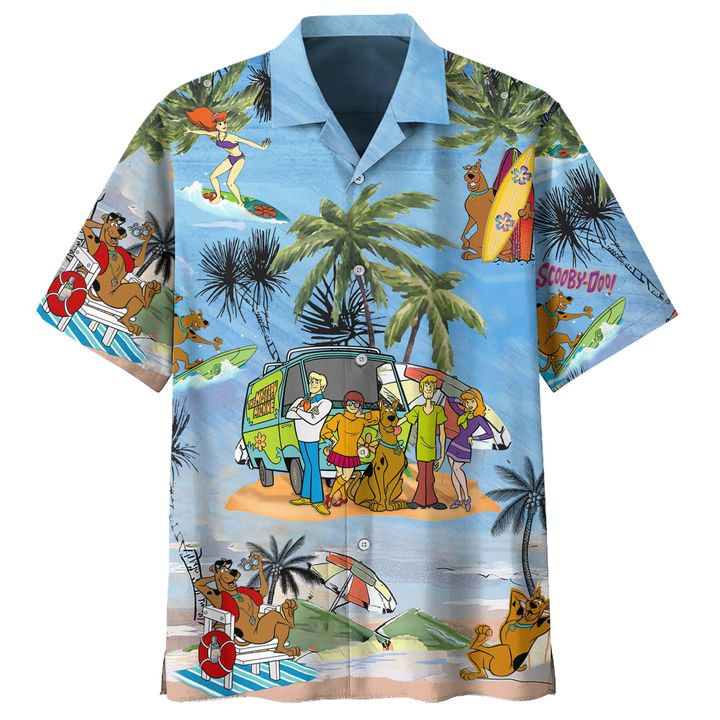 Scooby doo summer vacation hawaiian shirt and beach1