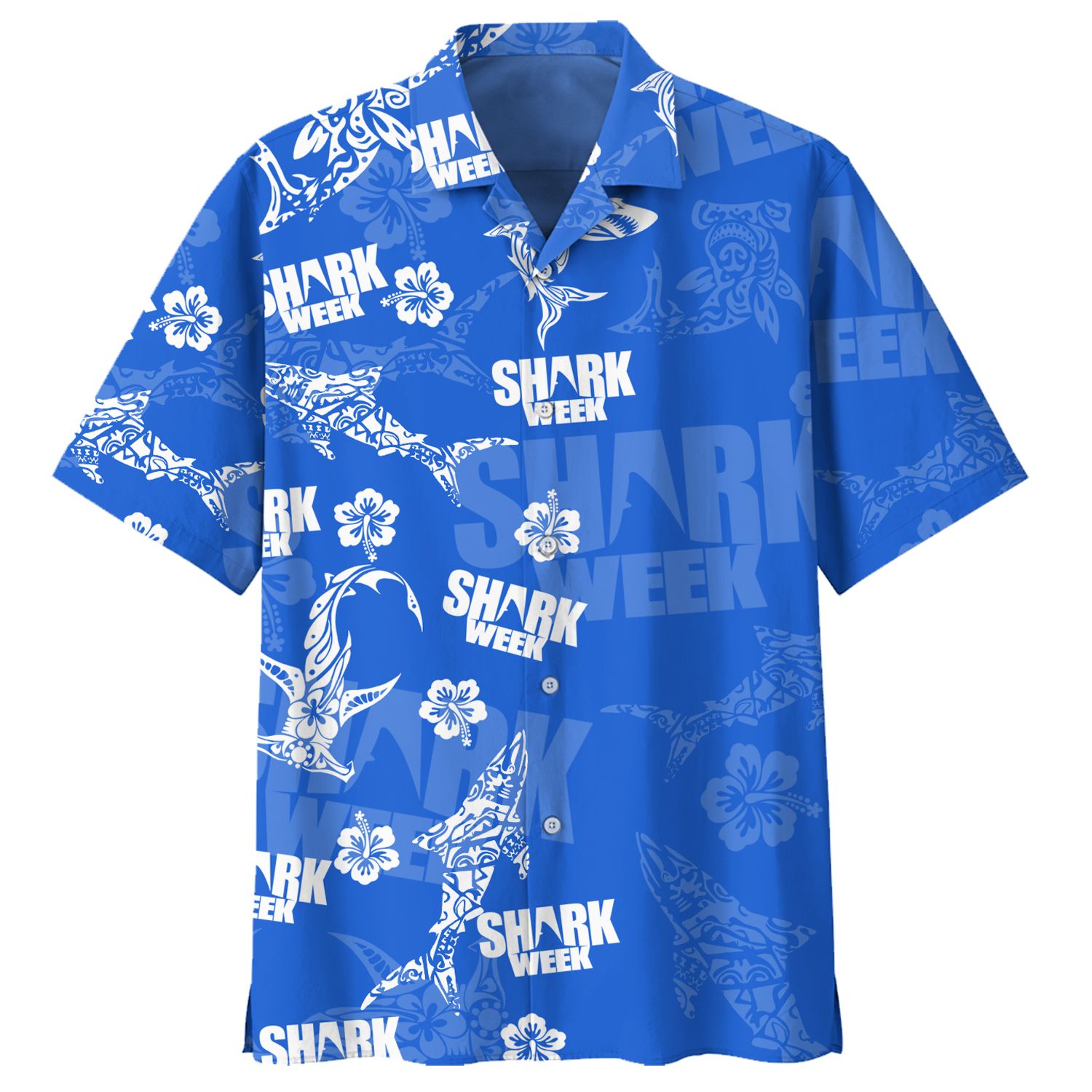 Shark Week hawaiian shirt - Picture 1