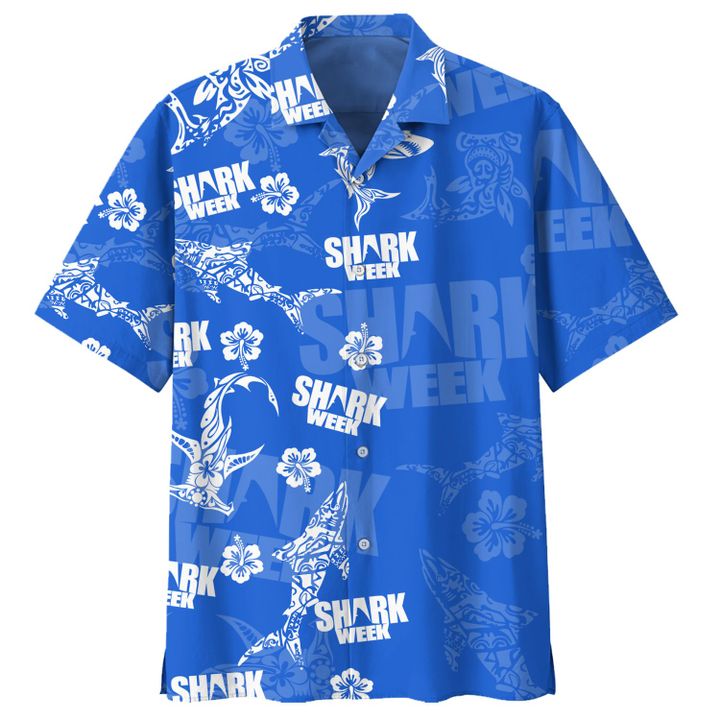 Shark week hawaiian shirt 1