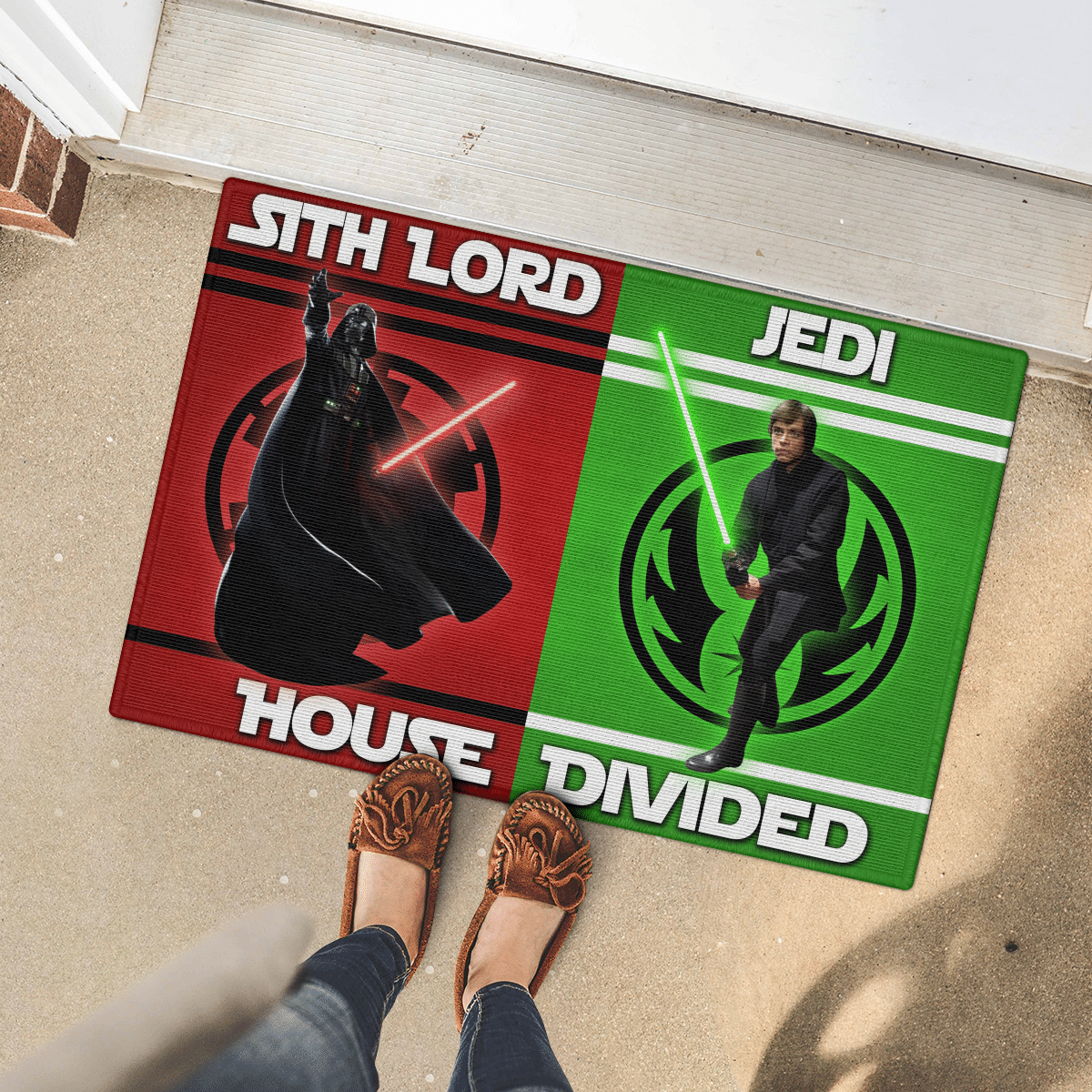 Sith Lord and Jedi house divided doormat – LIMITED EDITION
