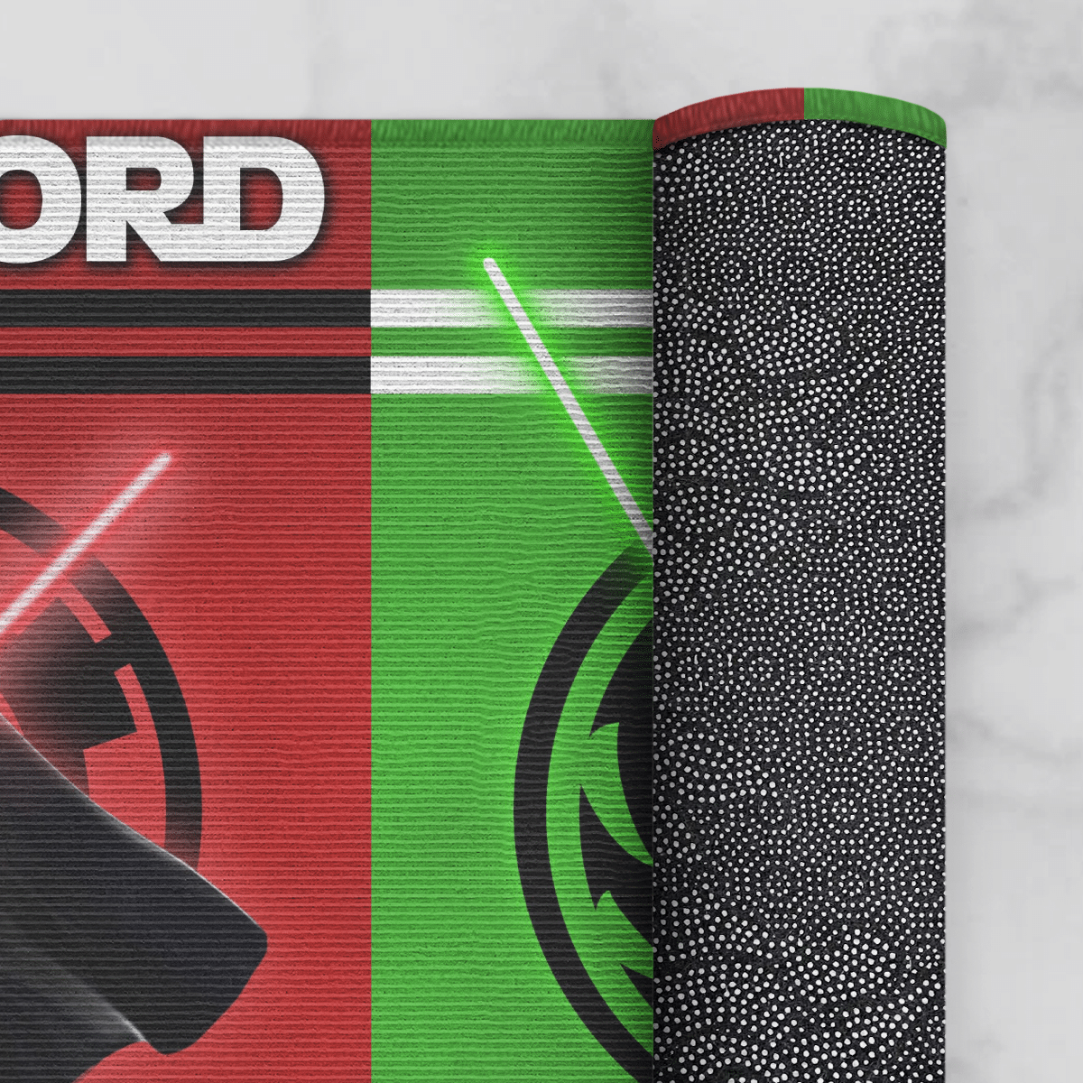 Sith Lord and Jedi house divided doormat3