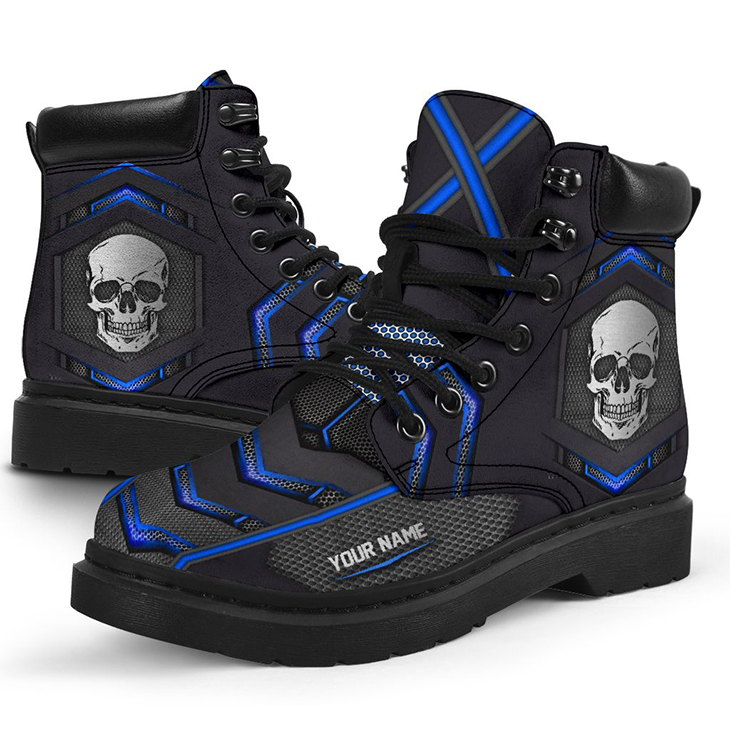 Skull Carbon Custom Name Personalized  timberland Boots  – LIMITED EDITION