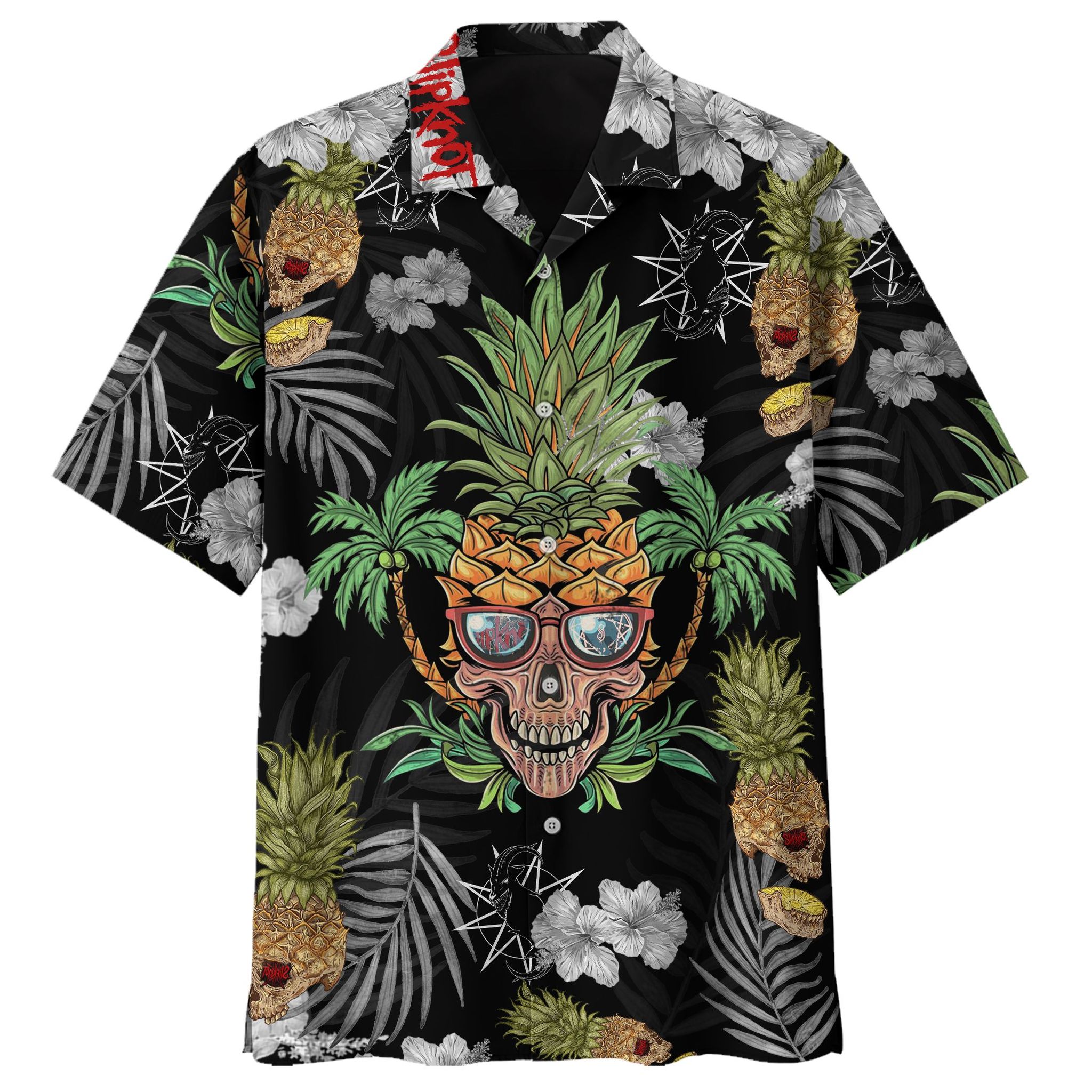 Slipknot skull pineapple hawaiian shirt - Picture 1
