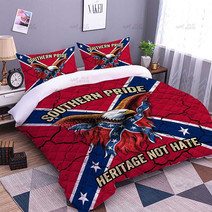 Southern Pride Heritage Not Hate Quilt Bedding Set2
