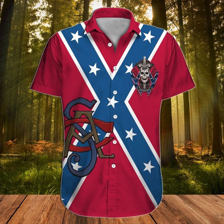 Southern Proud Descendant Of A Confederate Soldier Button Up Shirt 1