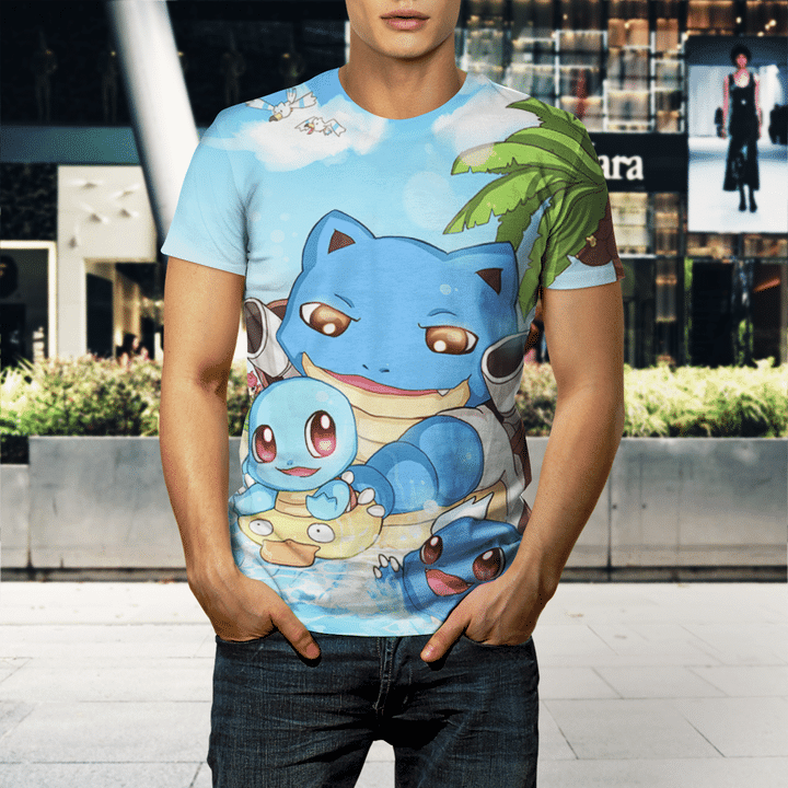Squirtle family 3d t shirt2