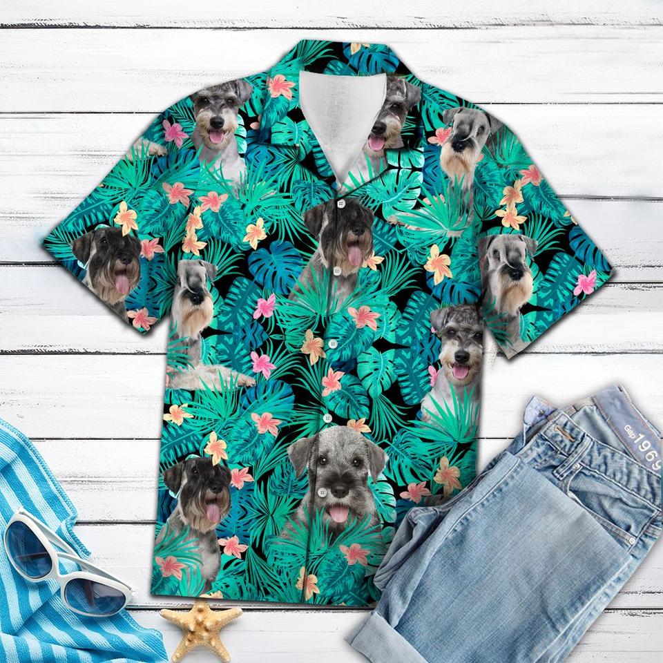 Standard schnauzer hawaiian shirt