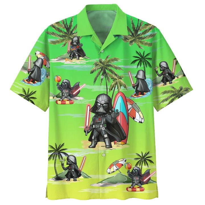 Star Wars Darth Vader Chibi Summer Hawaiian Shirt - Green