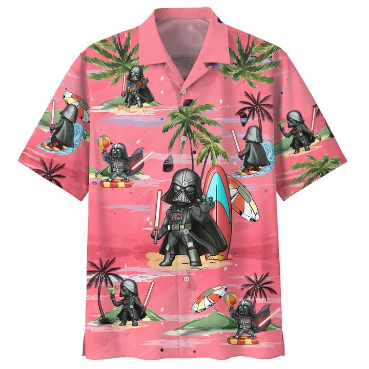 Star Wars Darth Vader Chibi Summer Hawaiian Shirt - Pink