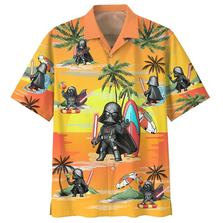 Star Wars Darth Vader Chibi Summer Hawaiian Shirt - Yellow