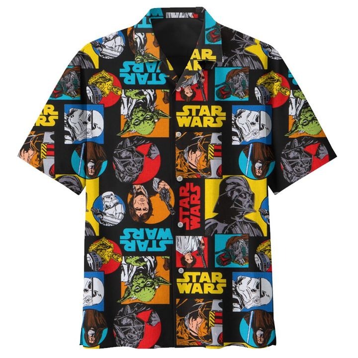 Star Wars Pattern Hawaiian Shirt And Beach Short 2