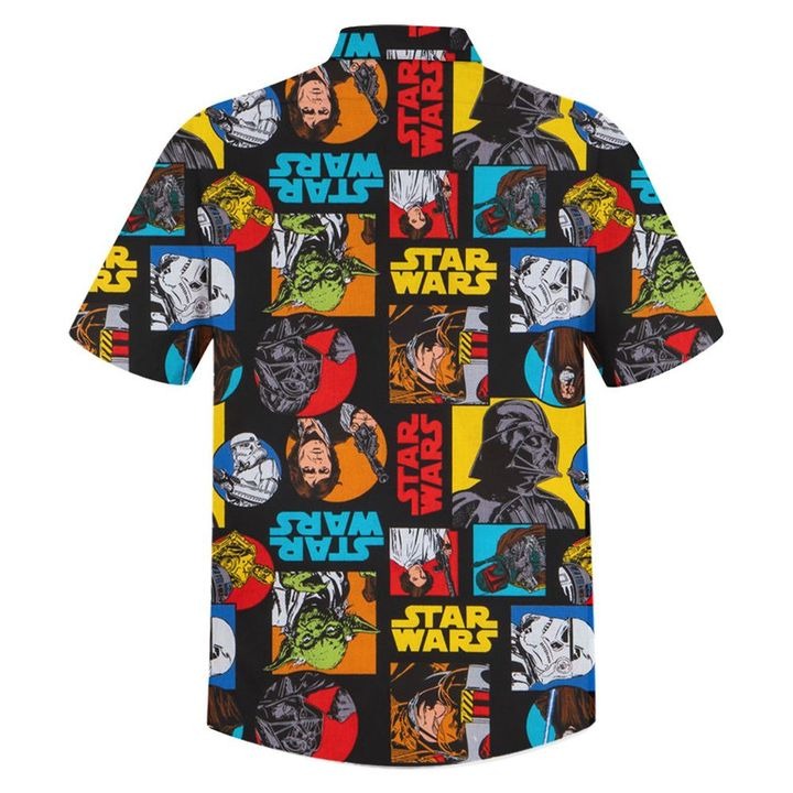Star Wars Pattern Hawaiian Shirt And Beach Short 4