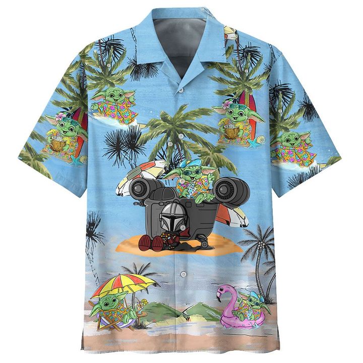 Star wars baby yoda cartoon hawaiian shirt 2