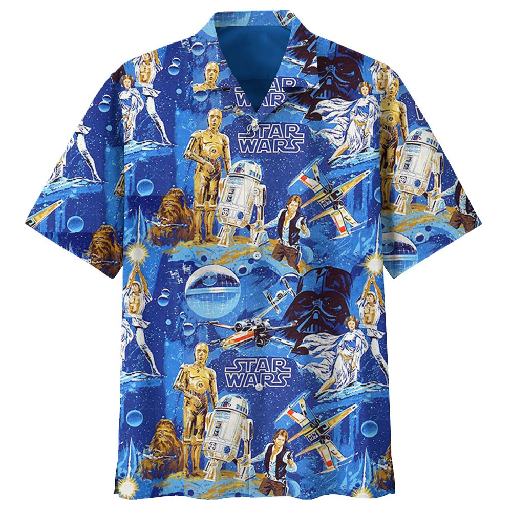 Star wars painting hawaiian shirt - Picture 1