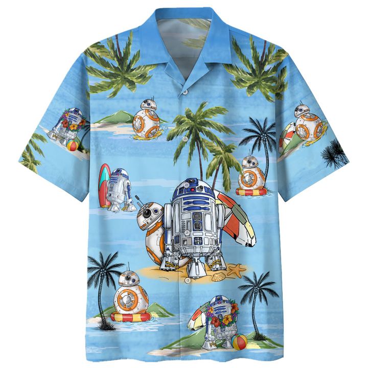Star wars r2-d2 summer time hawaiians shirt