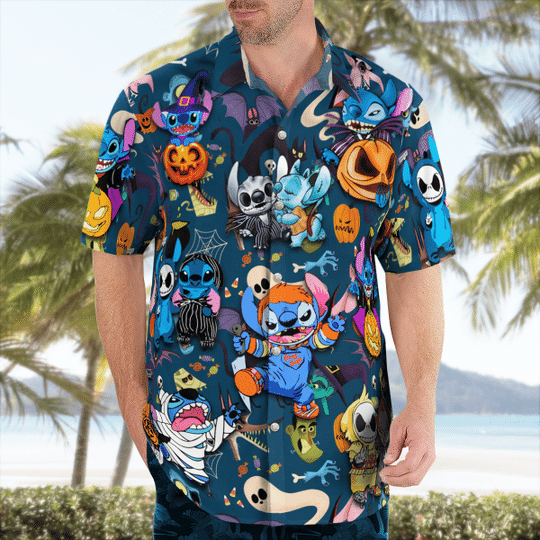 Stitch Halloween Hawaiian Shirt2