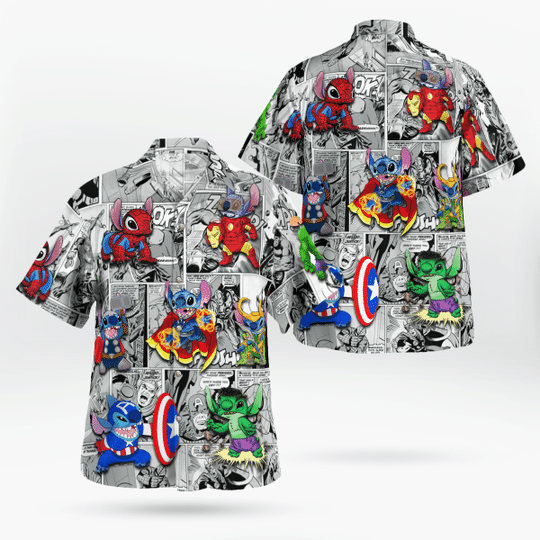 Stitch marvel Hawaiian Shirt