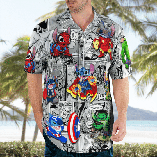 Stitch marvel Hawaiian Shirt2