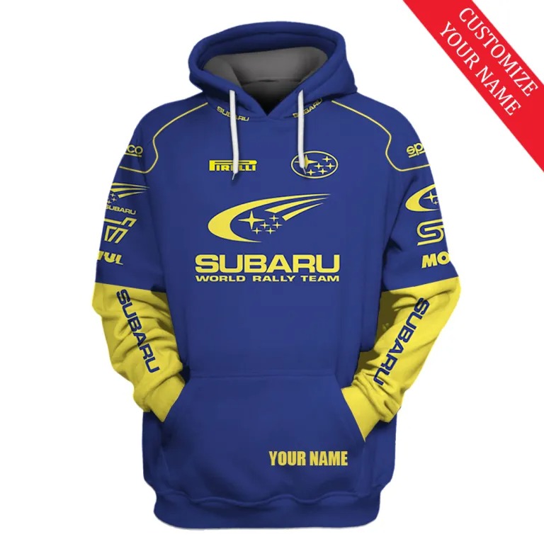 Subaru world really team 3d over print hoodie