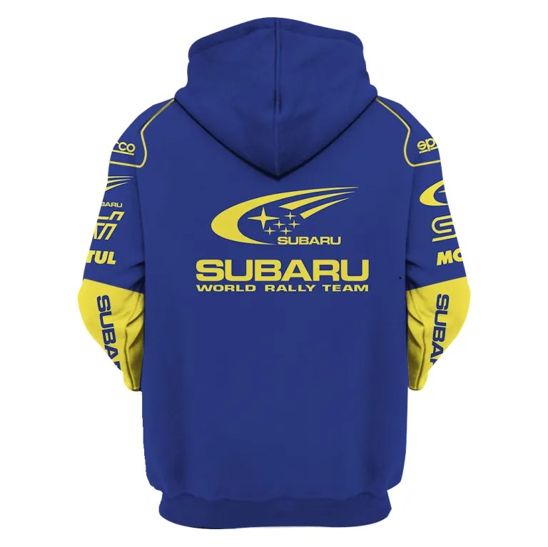Subaru world really team 3d over print hoodie2