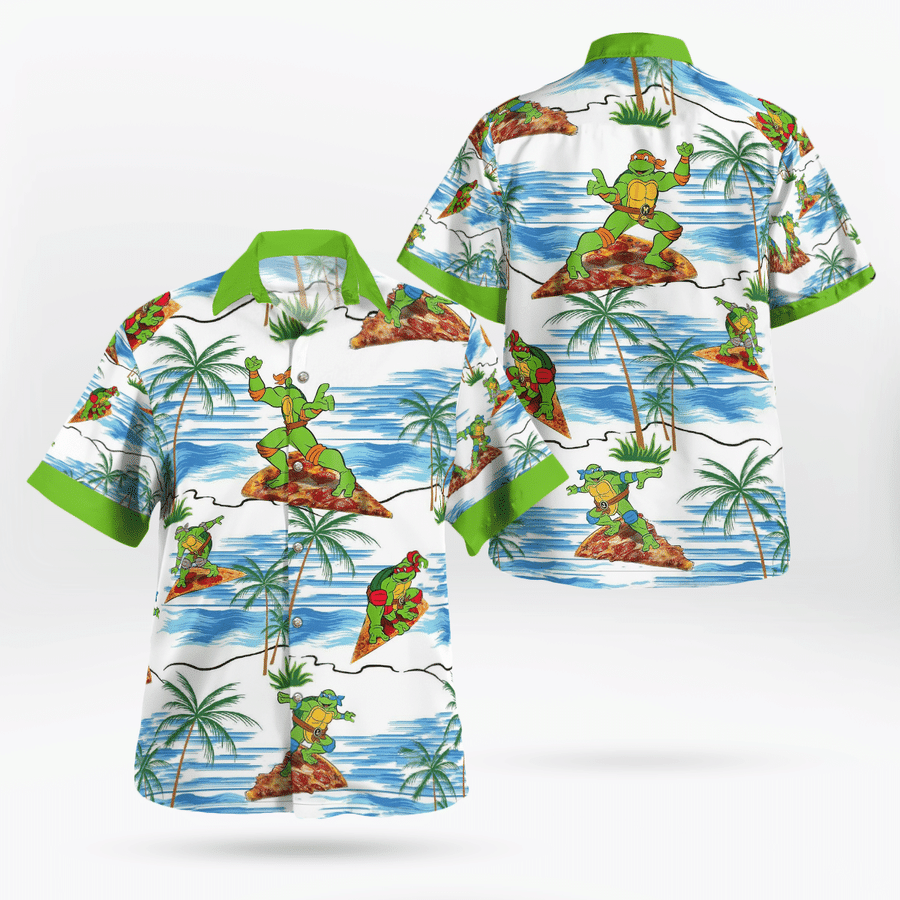 Teenage Mutant Ninja Turtles Pizza Surfing Beach hawaiian shirt – Teasearch3d 180821