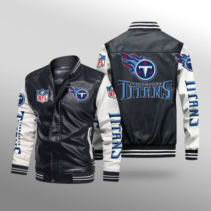 Tennessee Titans Leather Bomber Jacket -BBS