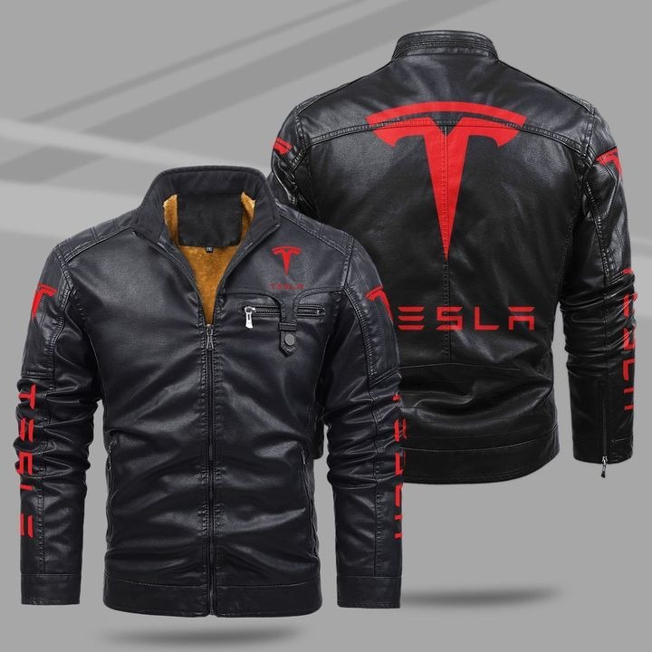 Tesla Fleece Leather Jacket – Hothot 200821