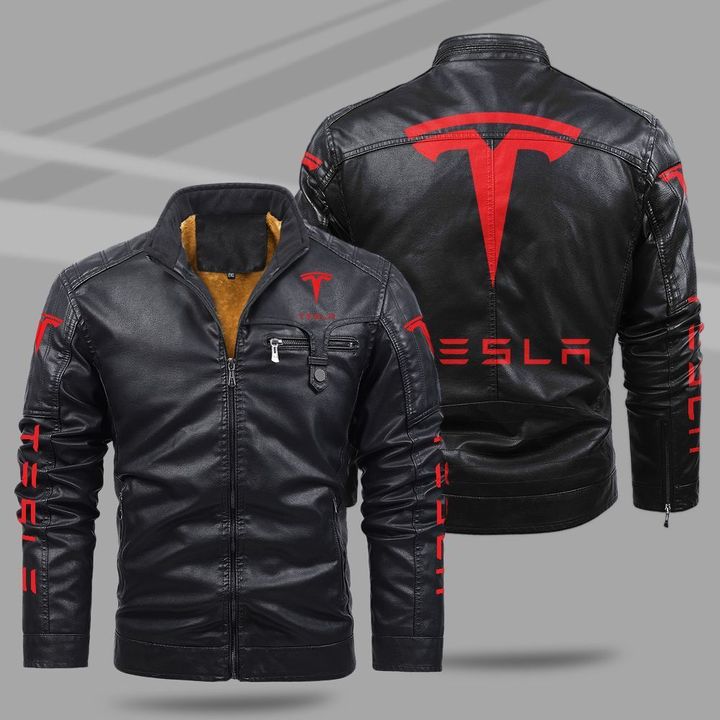Tesla fleece leather jacket -BBS