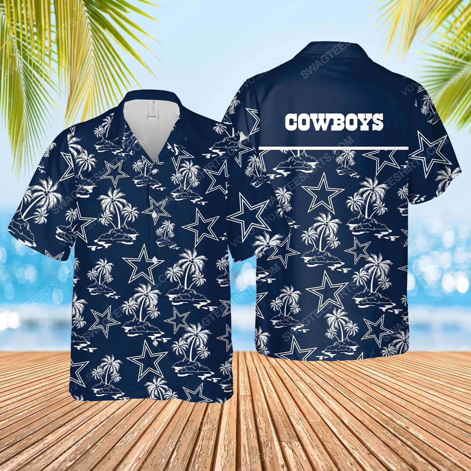 The dallas cowboys full printed hawaiian shirt