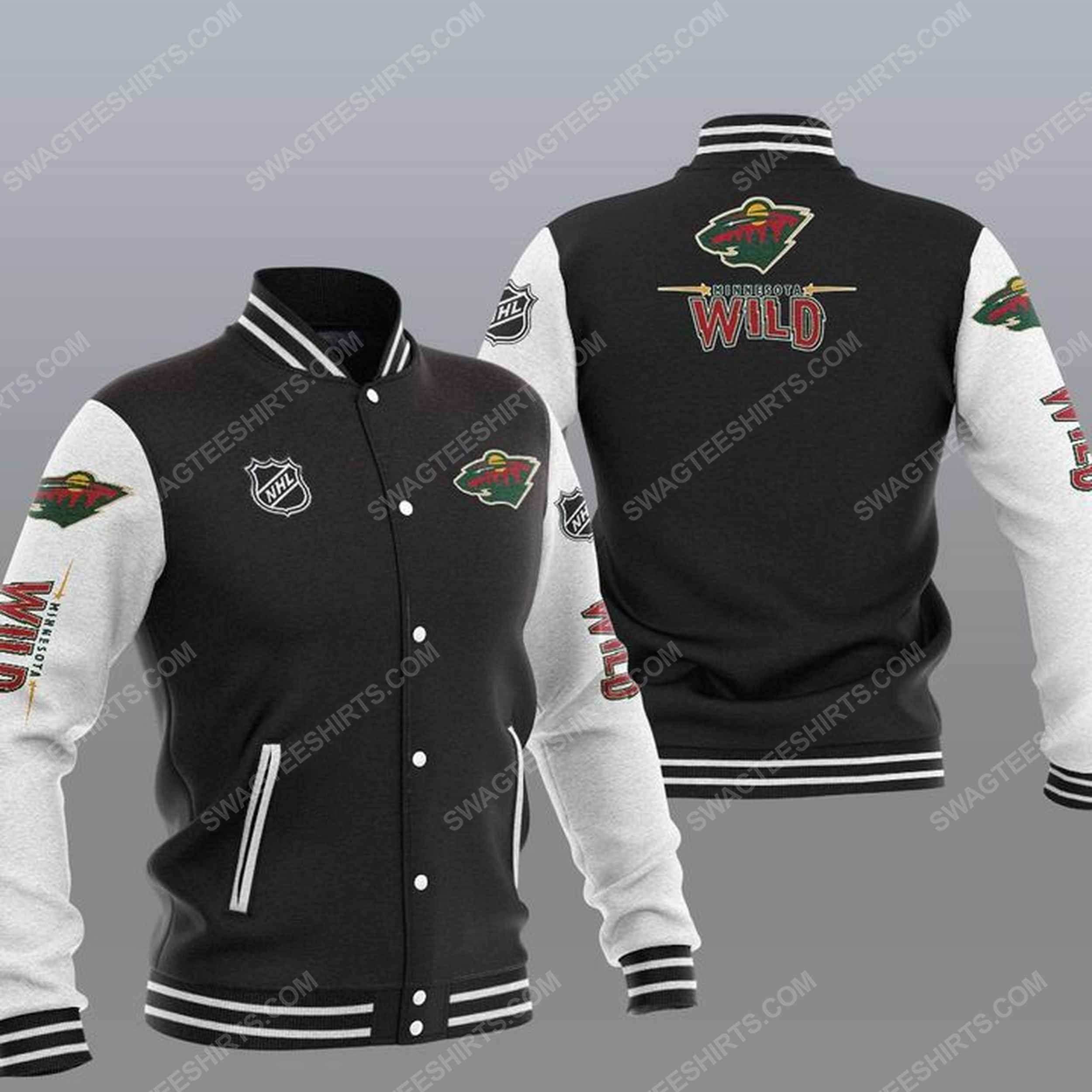 [special edition] The minnesota wild nhl all over print baseball jacket – maria