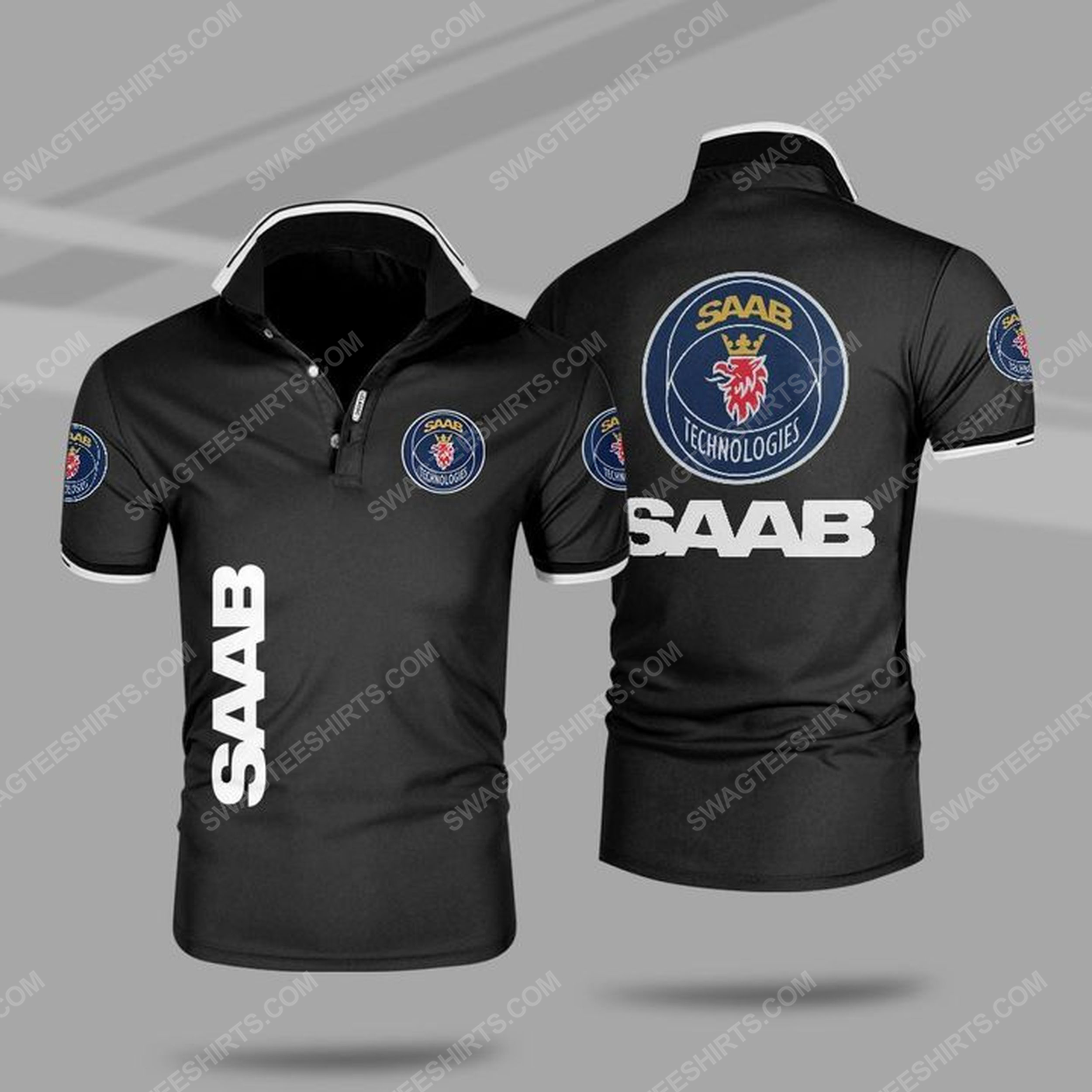 [special edition] The saab automobile symbol all over print polo shirt – maria