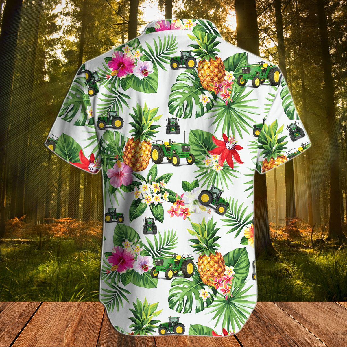 Tractor pineapple hawaiian shirt3