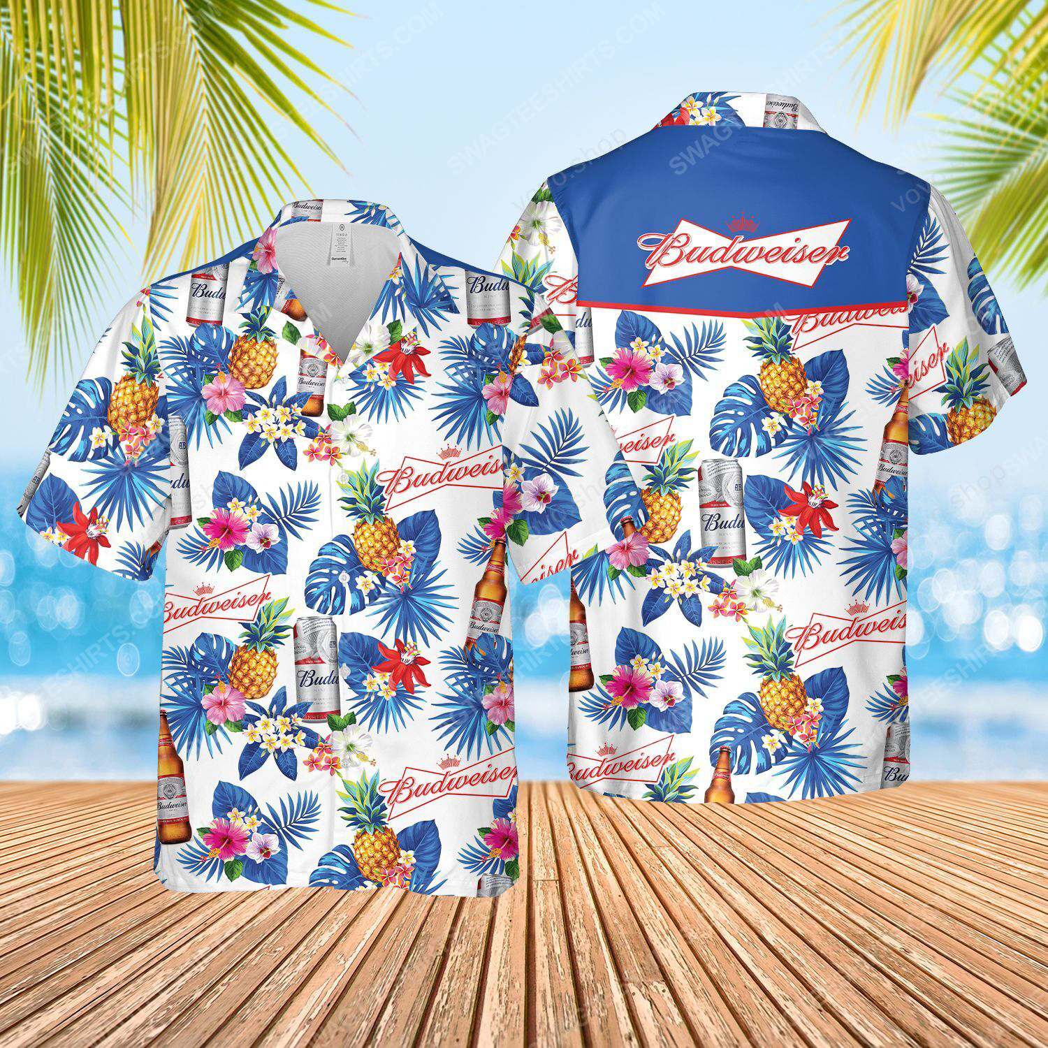 [special edition] Tropical budweiser beer full printed hawaiian shirt- maria