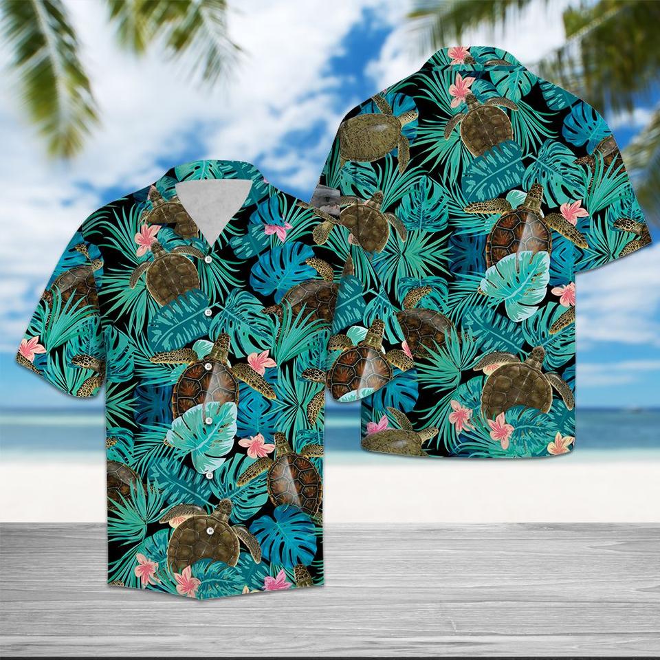 Tropical turtle hawaiian shirt1