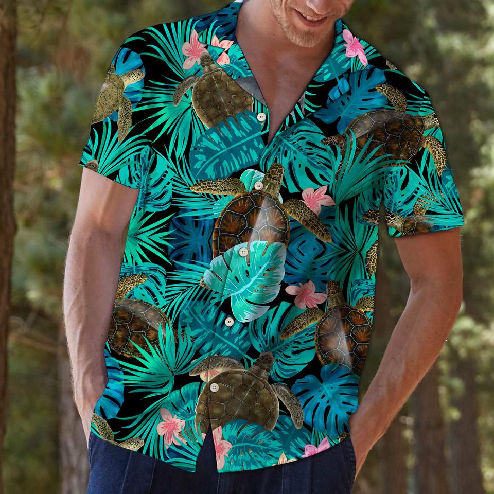 Tropical turtle hawaiian shirt2