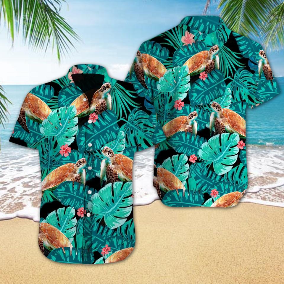 Turtle tropical hawaiian shirt