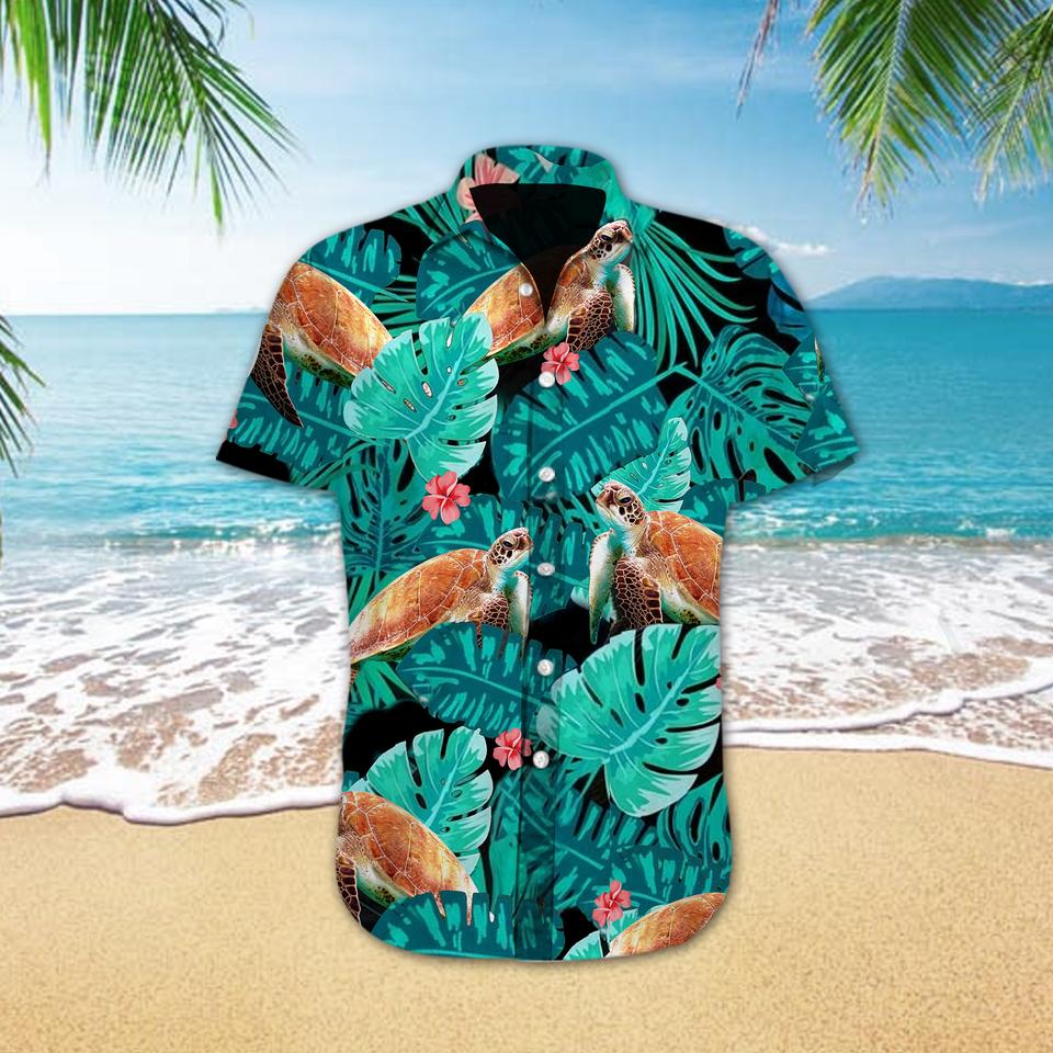 Turtle tropical hawaiian shirt1